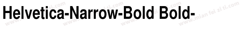 Helvetica-Narrow-Bold Bold字体转换